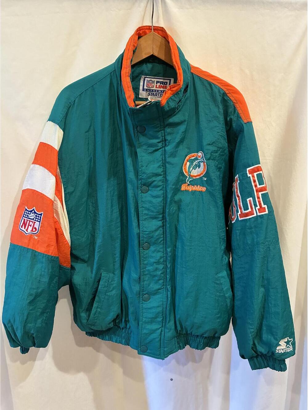Vintage Miami Dolphin Pro Line Starter Jacket  No Hood Size  Med